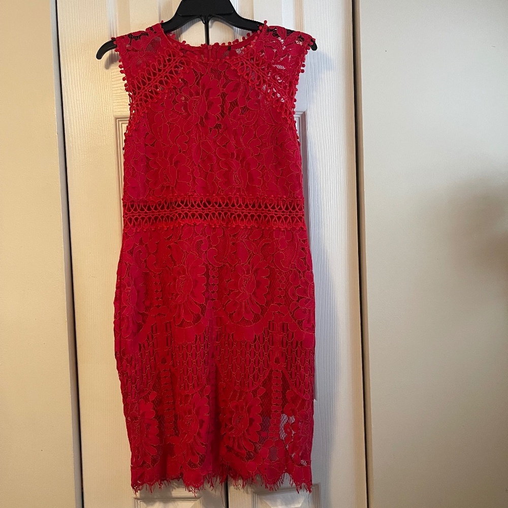 Sexy red dress Shein  size 6 lace